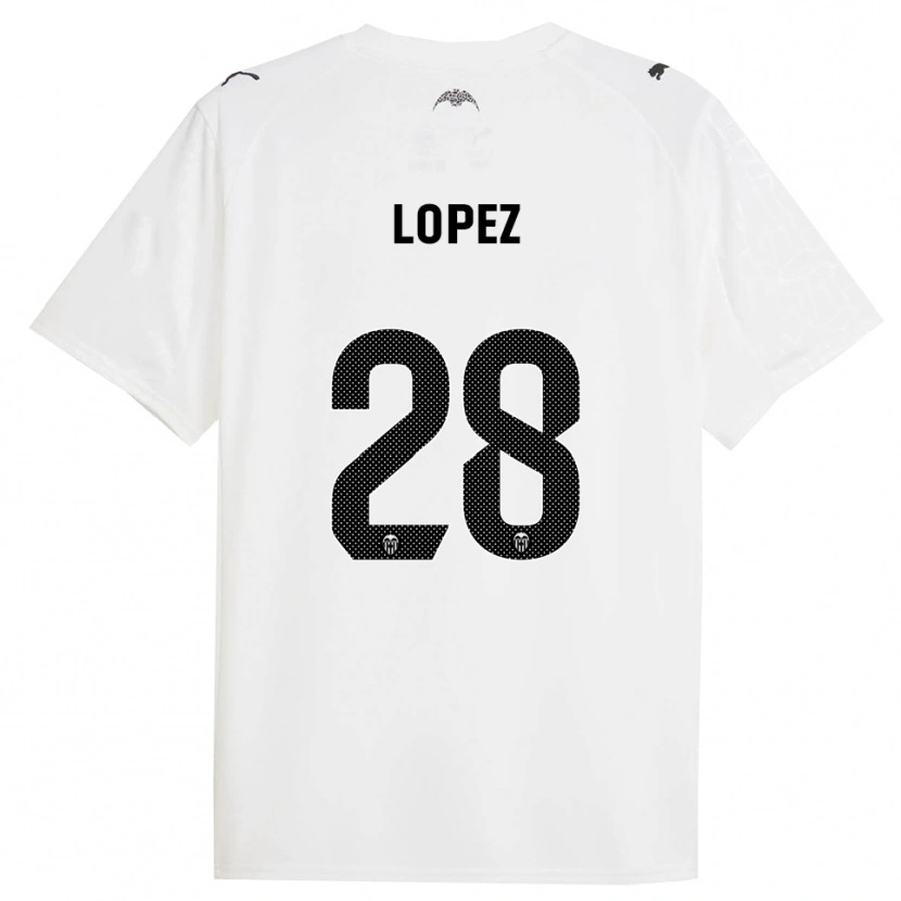 Danxen Heren Saray Lopez #28 Wit Zwart Thuisshirt Thuistenue 2025/26 T-Shirt