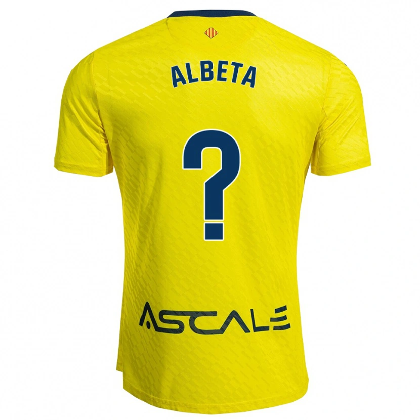 Danxen Heren Alba María Lopez Montiel #0 Geel Marineblauw Thuisshirt Thuistenue 2025/26 T-Shirt