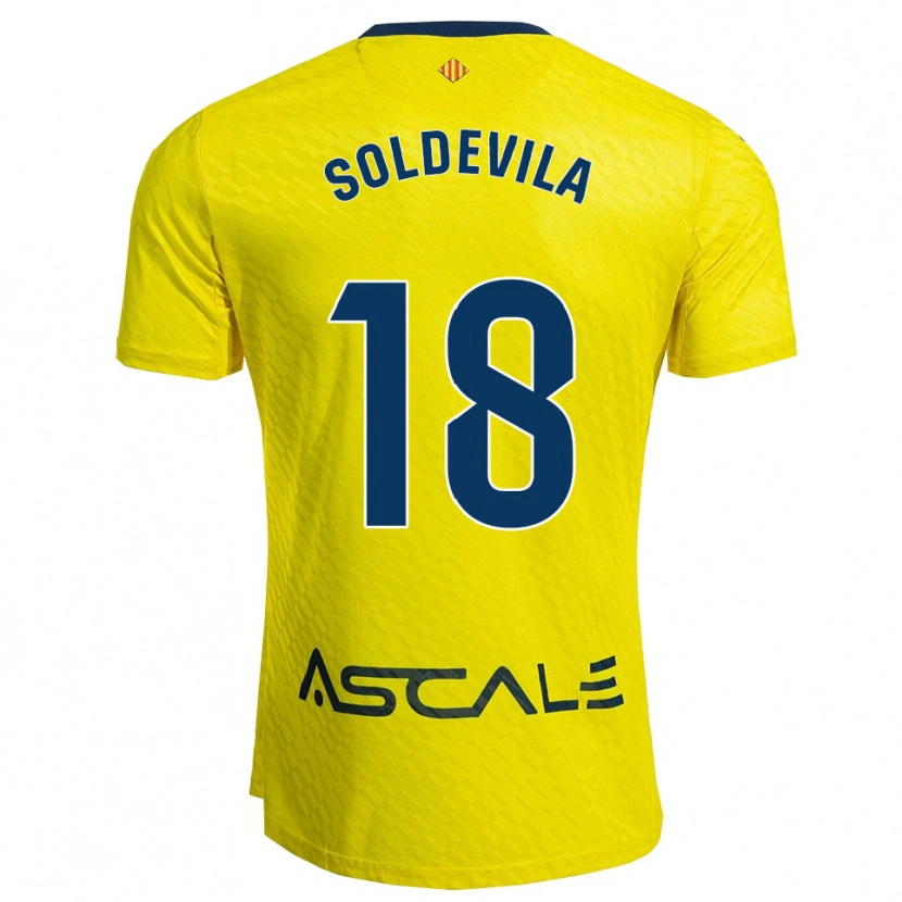 Danxen Heren Paola Soldevila #18 Geel Marineblauw Thuisshirt Thuistenue 2025/26 T-Shirt
