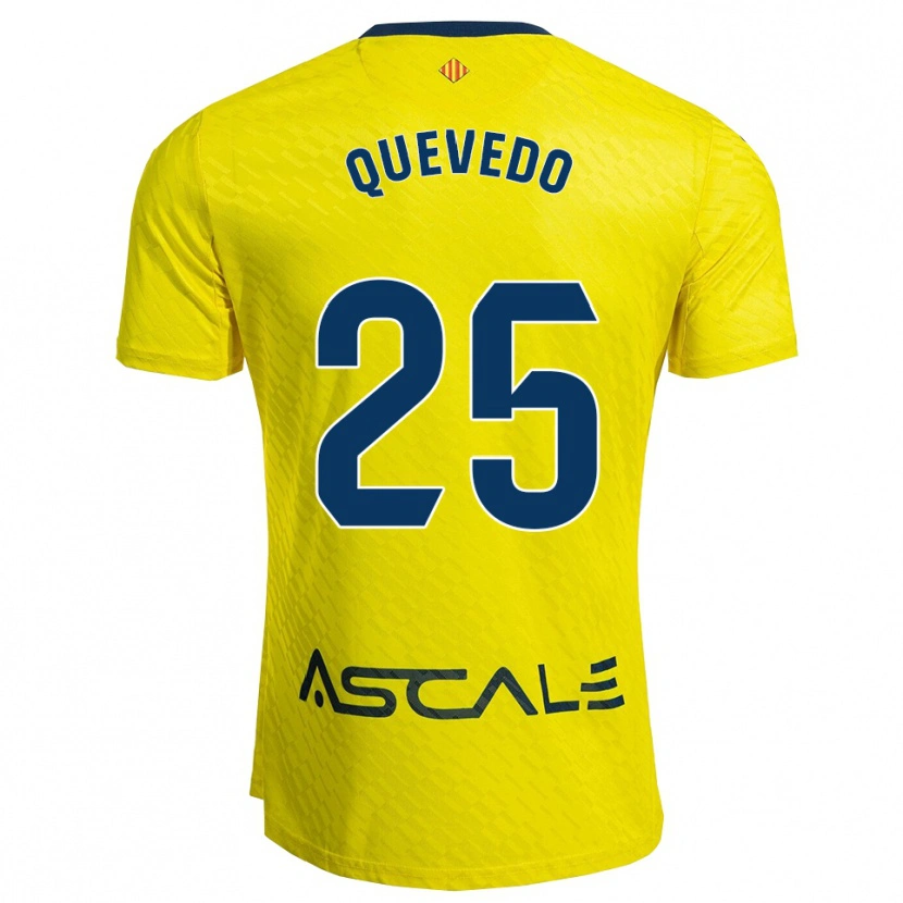 Danxen Heren Alex Quevedo #25 Geel Marineblauw Thuisshirt Thuistenue 2025/26 T-Shirt