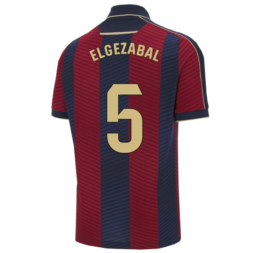 Danxen Heren Unai Elgezabal #5 Rood Marineblauw Thuisshirt Thuistenue 2025/26 T-Shirt