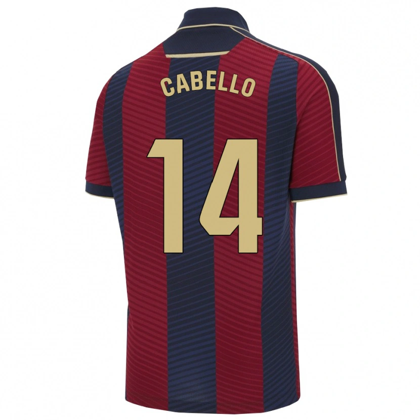 Danxen Heren Jorge Cabello #14 Rood Marineblauw Thuisshirt Thuistenue 2025/26 T-Shirt