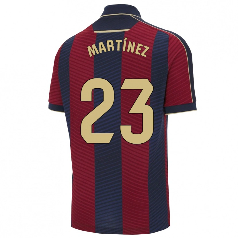 Danxen Heren Pablo Martínez #23 Rood Marineblauw Thuisshirt Thuistenue 2025/26 T-Shirt