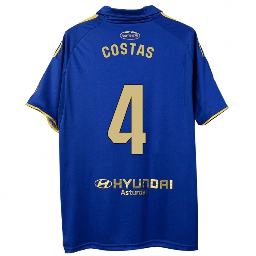 Danxen Heren David Costas #4 Blauw Goud Thuisshirt Thuistenue 2025/26 T-Shirt