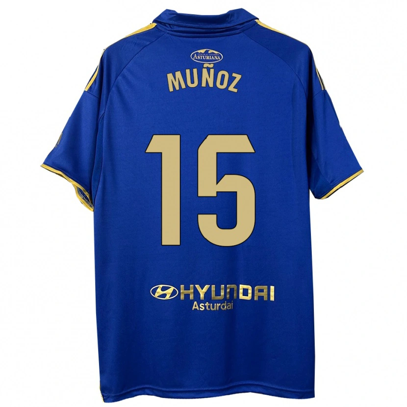 Danxen Heren Curro Muñoz #15 Blauw Goud Thuisshirt Thuistenue 2025/26 T-Shirt