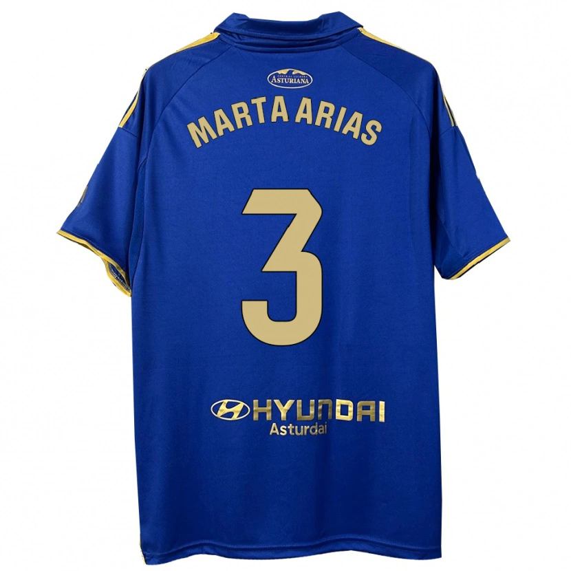 Danxen Heren Marta Arias #3 Blauw Goud Thuisshirt Thuistenue 2025/26 T-Shirt