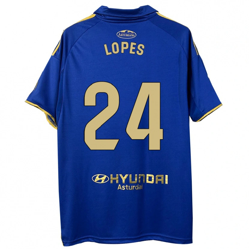 Danxen Heren Marcos Lopes #24 Blauw Goud Thuisshirt Thuistenue 2025/26 T-Shirt