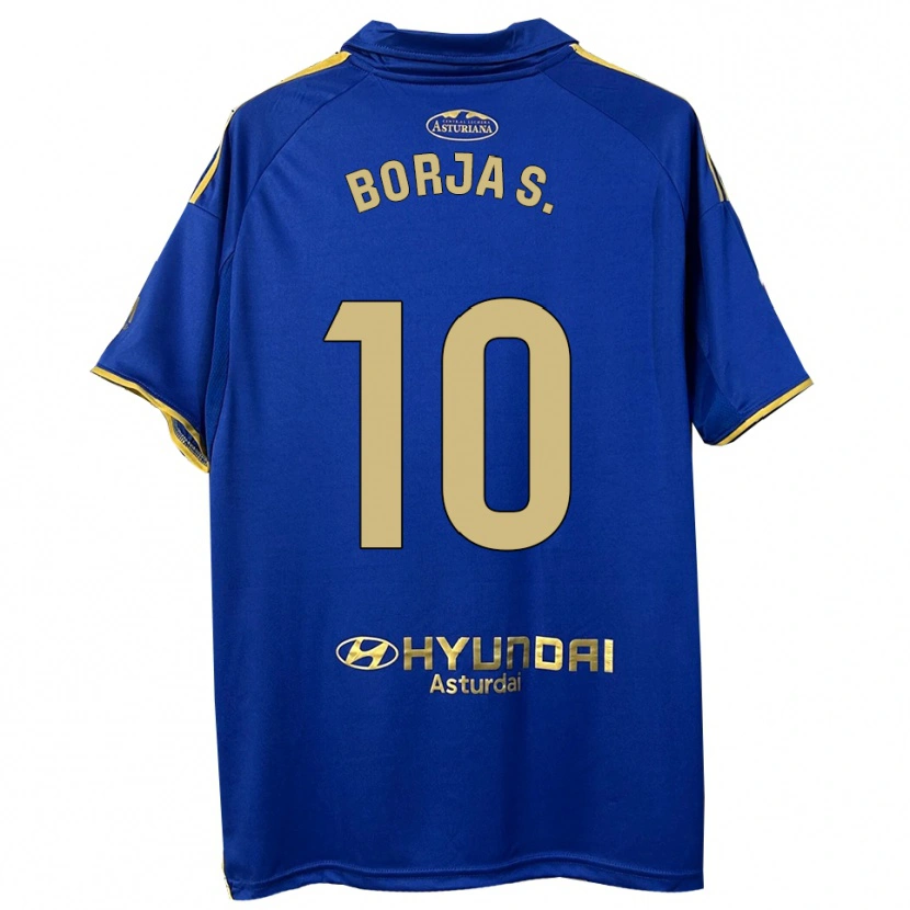 Danxen Heren Borja Sánchez #10 Blauw Goud Thuisshirt Thuistenue 2025/26 T-Shirt