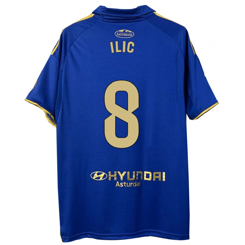 Danxen Heren Luka Ilic #8 Blauw Goud Thuisshirt Thuistenue 2025/26 T-Shirt