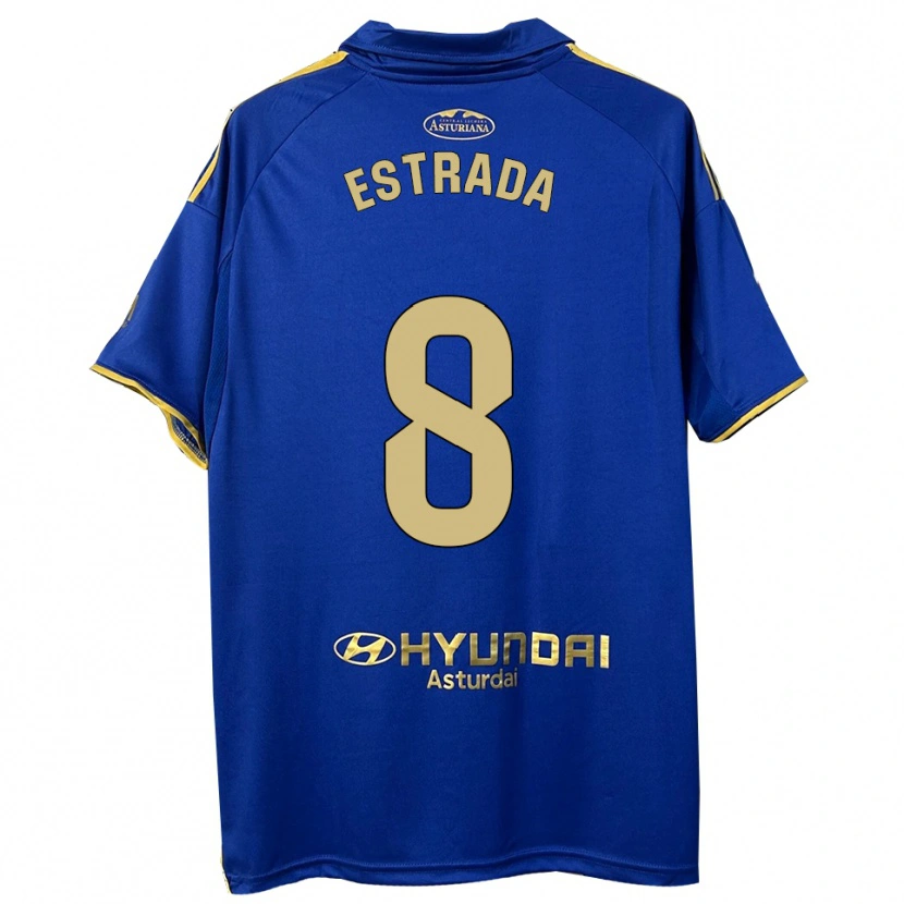 Danxen Heren Nacho Estrada #8 Blauw Goud Thuisshirt Thuistenue 2025/26 T-Shirt