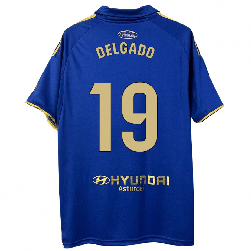 Danxen Heren Joaquín Delgado #19 Blauw Goud Thuisshirt Thuistenue 2025/26 T-Shirt