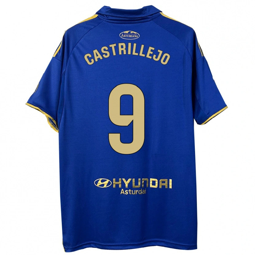 Danxen Heren Guillermo Castrillejo #9 Blauw Goud Thuisshirt Thuistenue 2025/26 T-Shirt