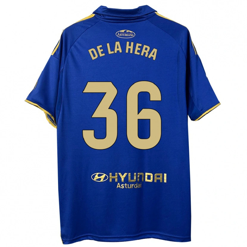 Danxen Heren Óscar De La Hera #36 Blauw Goud Thuisshirt Thuistenue 2025/26 T-Shirt