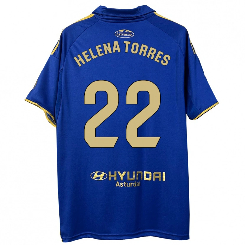 Danxen Heren Helena Torres Maiquez #22 Blauw Goud Thuisshirt Thuistenue 2025/26 T-Shirt