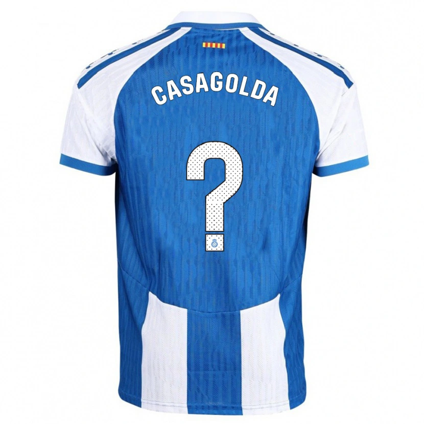 Danxen Heren Pau Casagolda #0 Blauw Wit Thuisshirt Thuistenue 2025/26 T-Shirt