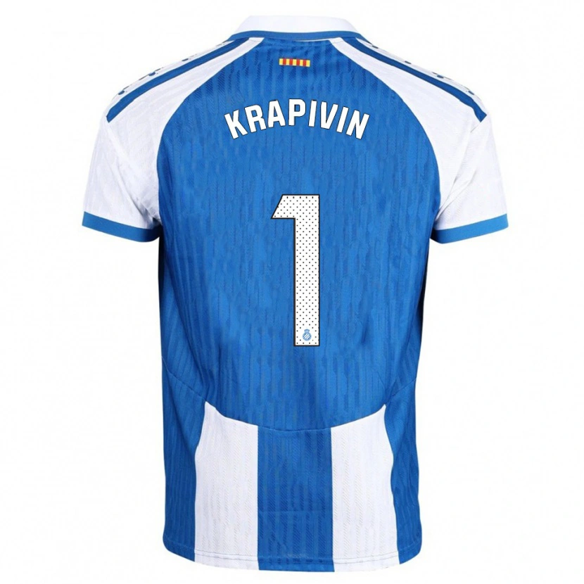Danxen Heren Yegor Krapivin #1 Blauw Wit Thuisshirt Thuistenue 2025/26 T-Shirt
