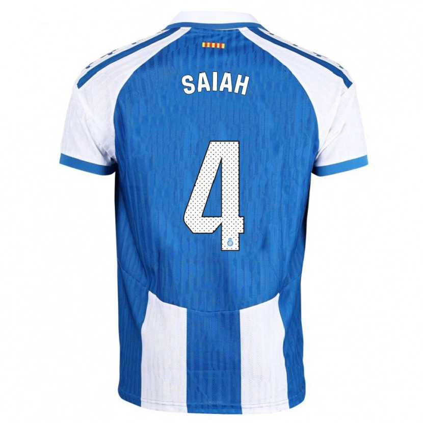 Danxen Heren Rachid Saiah #4 Blauw Wit Thuisshirt Thuistenue 2025/26 T-Shirt