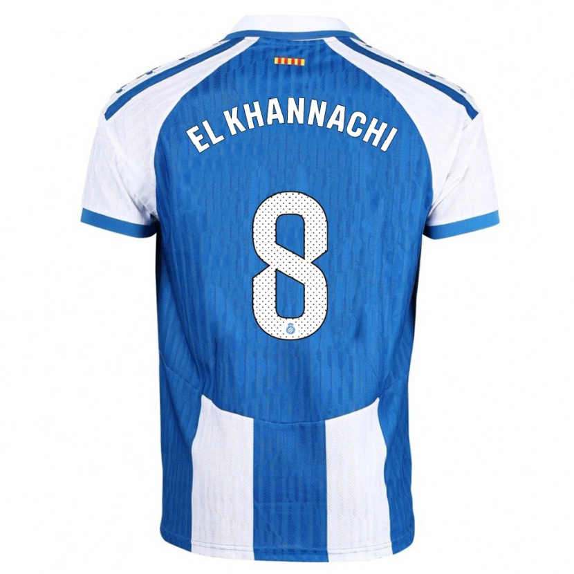 Danxen Heren Youssef El Khannachi #8 Blauw Wit Thuisshirt Thuistenue 2025/26 T-Shirt