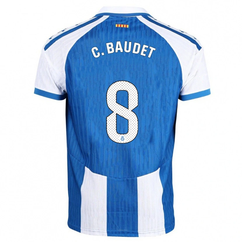 Danxen Heren Cristina Baudet Lucena #8 Blauw Wit Thuisshirt Thuistenue 2025/26 T-Shirt