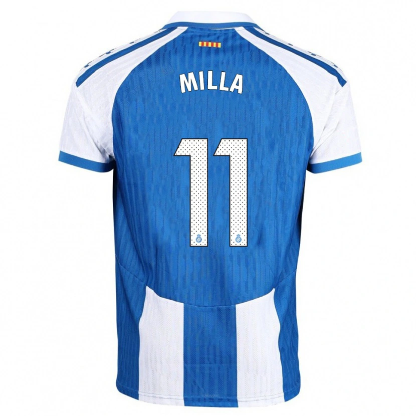Danxen Heren Pere Milla #11 Blauw Wit Thuisshirt Thuistenue 2025/26 T-Shirt