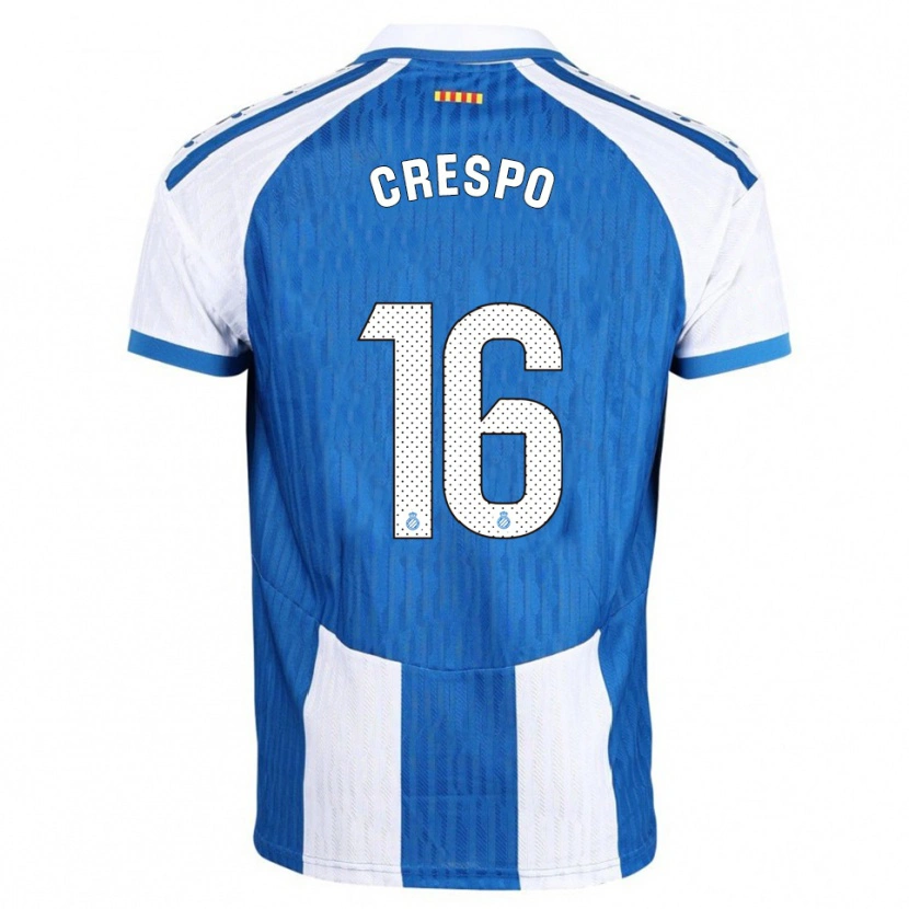 Danxen Heren Hugo Crespo #16 Blauw Wit Thuisshirt Thuistenue 2025/26 T-Shirt