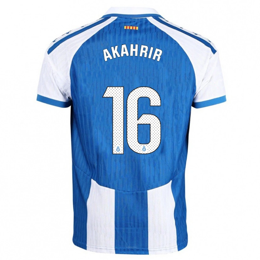 Danxen Heren Mohamed Akahrir #16 Blauw Wit Thuisshirt Thuistenue 2025/26 T-Shirt