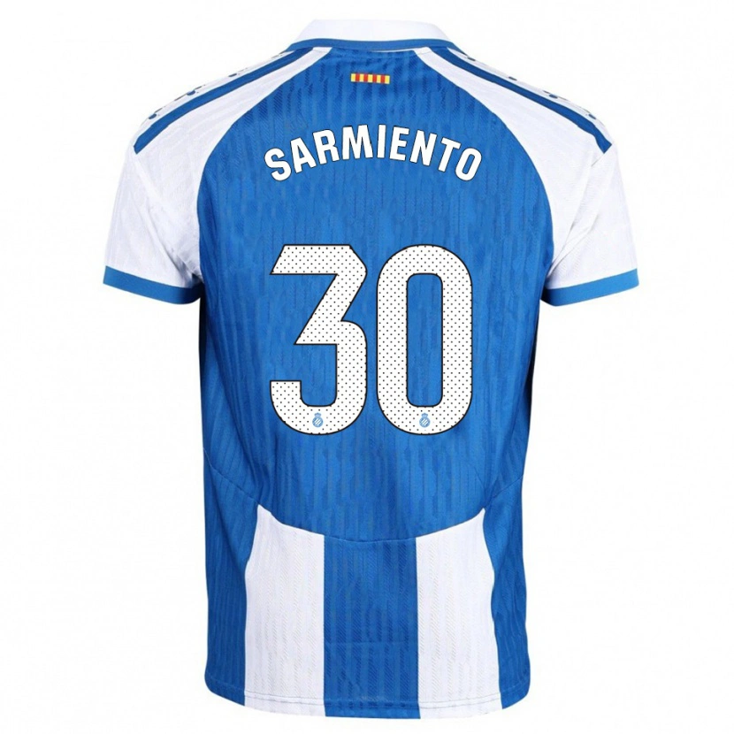Danxen Heren Izan Sarmiento #30 Blauw Wit Thuisshirt Thuistenue 2025/26 T-Shirt