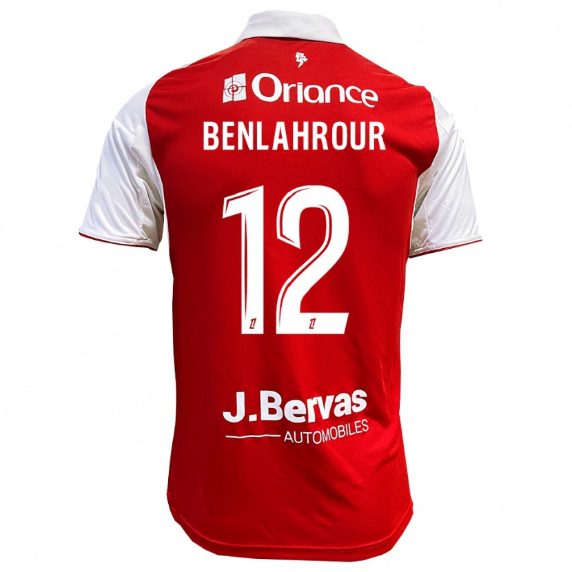 Danxen Heren Ilyes Benlahrour #12 Rood Wit Thuisshirt Thuistenue 2025/26 T-Shirt