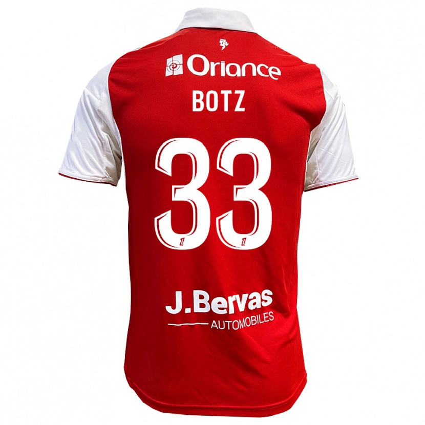 Danxen Heren Léo Botz #33 Rood Wit Thuisshirt Thuistenue 2025/26 T-Shirt