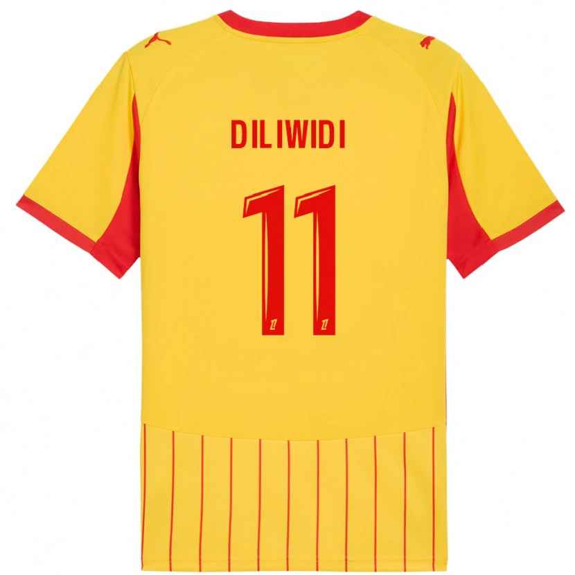 Danxen Heren Kembo Diliwidi #11 Geel Rood Thuisshirt Thuistenue 2025/26 T-Shirt