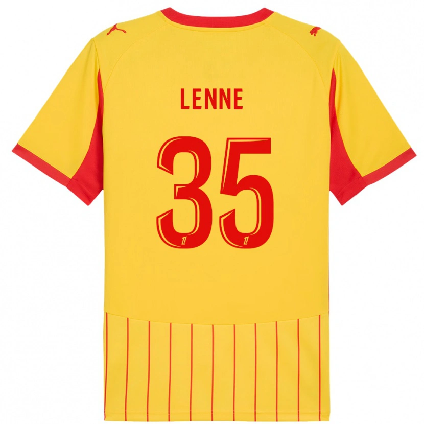 Danxen Heren Oscar Lenne #35 Geel Rood Thuisshirt Thuistenue 2025/26 T-Shirt