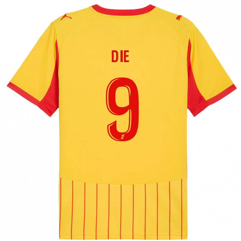 Danxen Heren Samuel Dié #9 Geel Rood Thuisshirt Thuistenue 2025/26 T-Shirt