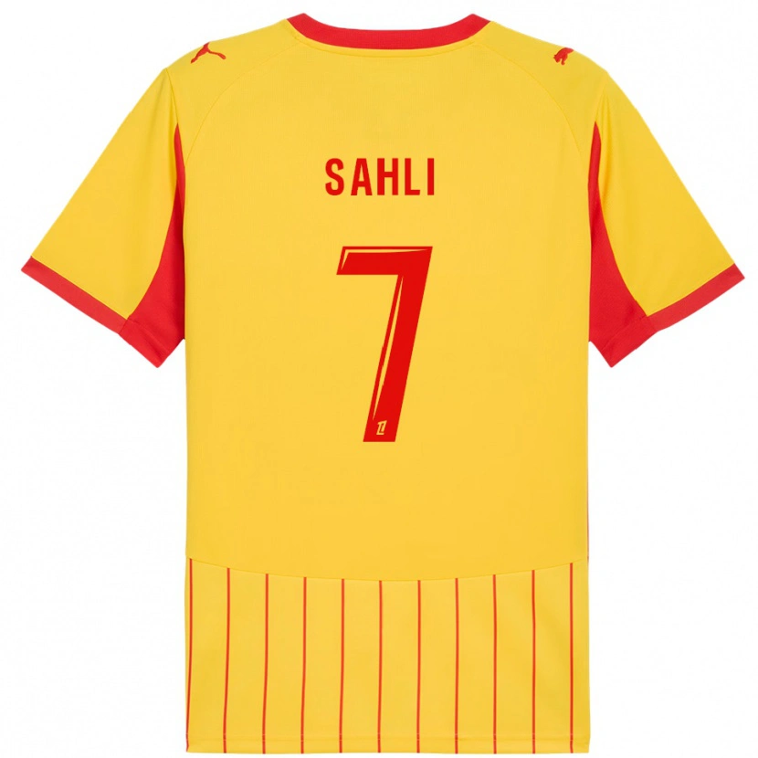 Danxen Heren Wael Sahli #7 Geel Rood Thuisshirt Thuistenue 2025/26 T-Shirt