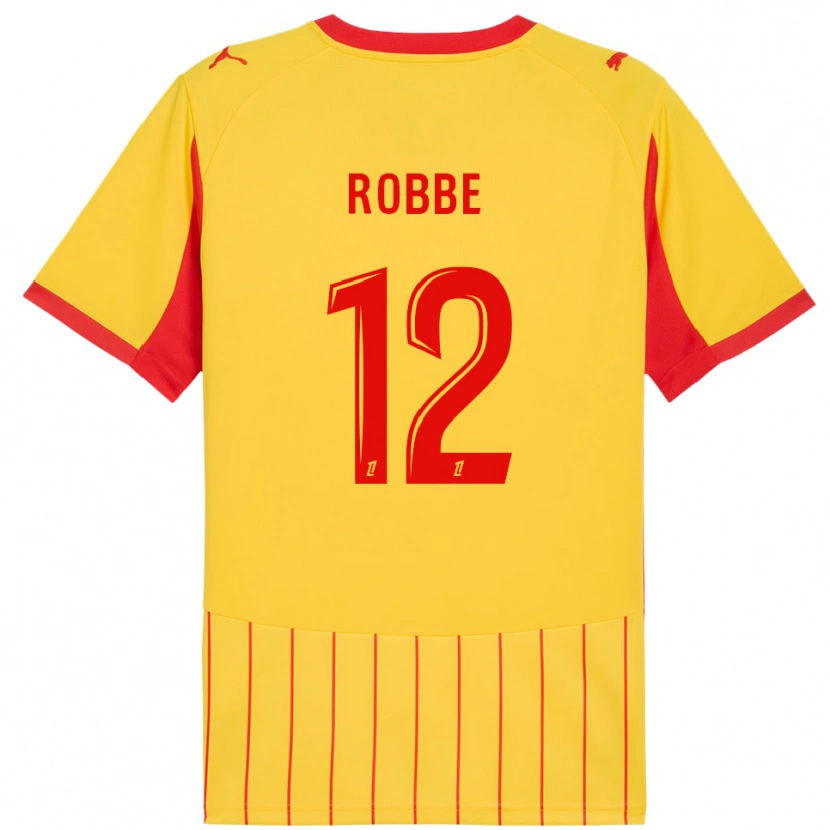 Danxen Heren Lucas Robbe #12 Geel Rood Thuisshirt Thuistenue 2025/26 T-Shirt