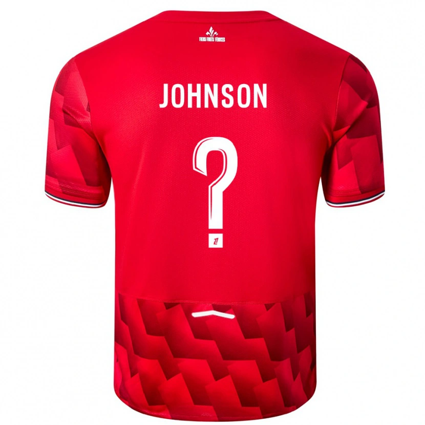 Danxen Heren Kédie Johnson #0 Rood Wit Thuisshirt Thuistenue 2025/26 T-Shirt