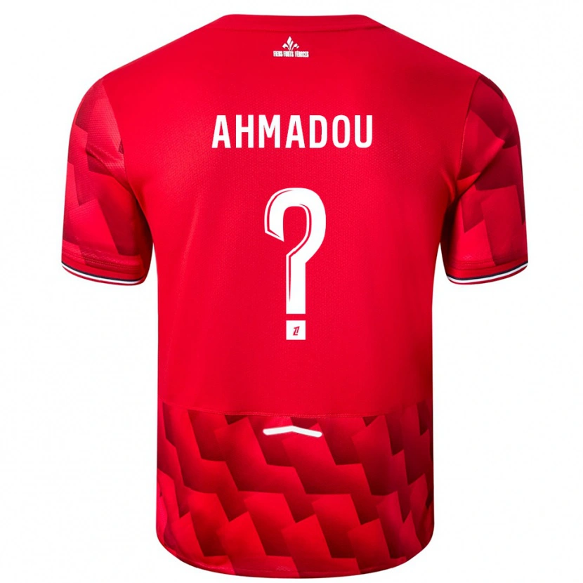 Danxen Heren Messina Ahmadou #0 Rood Wit Thuisshirt Thuistenue 2025/26 T-Shirt