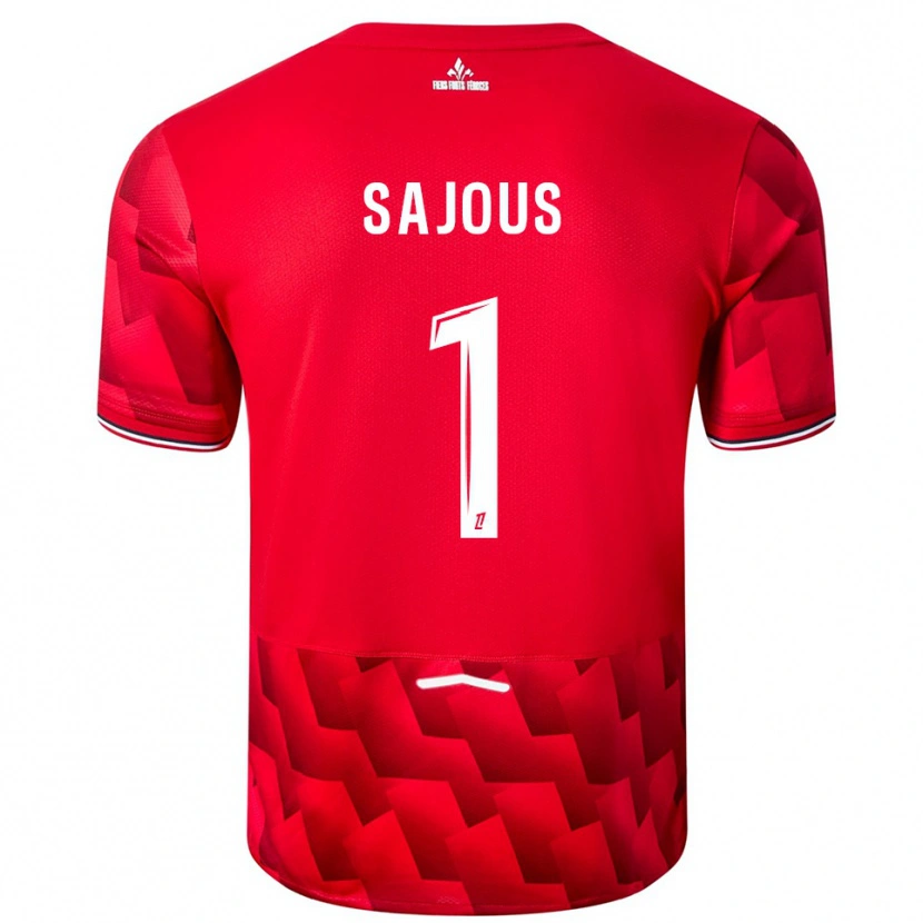 Danxen Heren Thomas Sajous #1 Rood Wit Thuisshirt Thuistenue 2025/26 T-Shirt