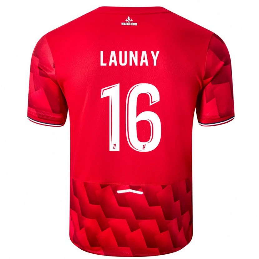 Danxen Heren Elisa Launay #16 Rood Wit Thuisshirt Thuistenue 2025/26 T-Shirt