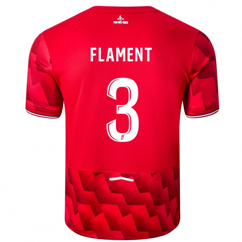 Danxen Heren Corentin Flament #3 Rood Wit Thuisshirt Thuistenue 2025/26 T-Shirt
