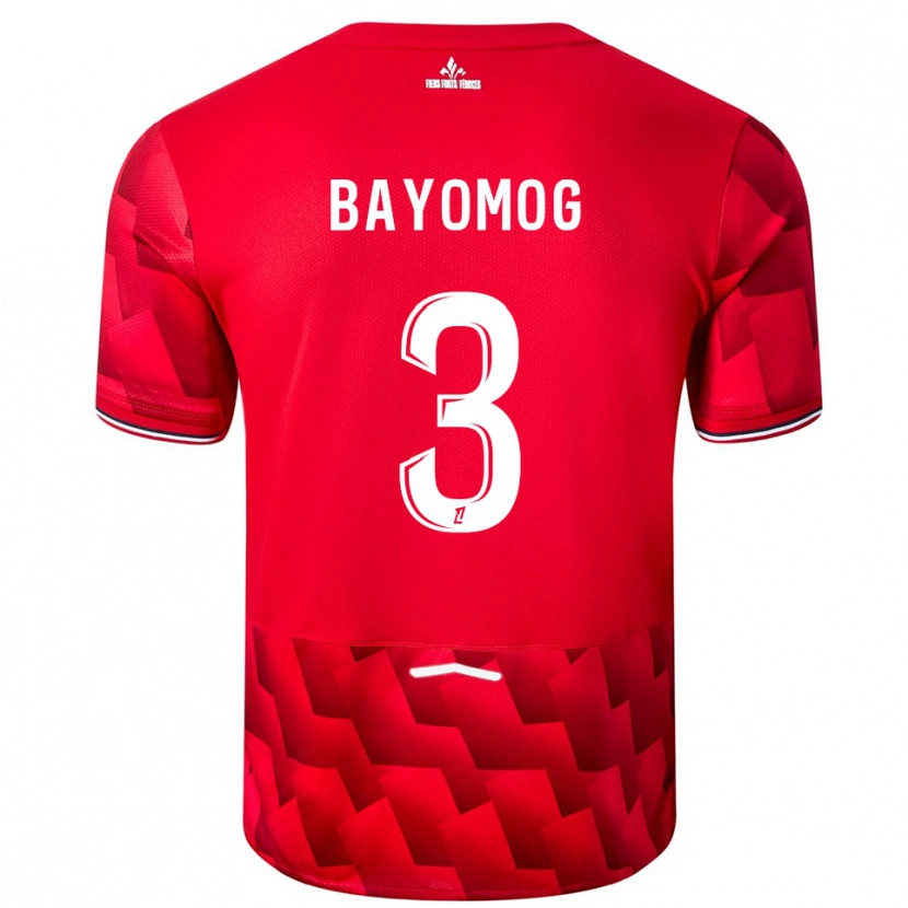 Danxen Heren Hugo Bayomog #3 Rood Wit Thuisshirt Thuistenue 2025/26 T-Shirt