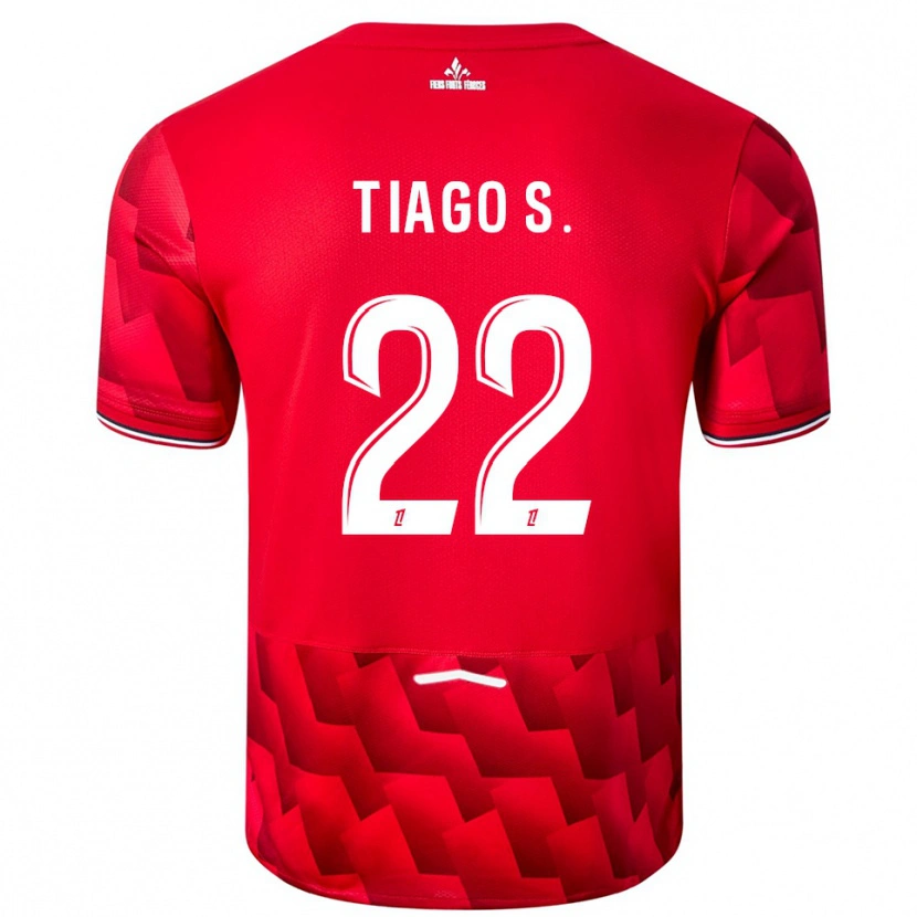 Danxen Heren Tiago Santos #22 Rood Wit Thuisshirt Thuistenue 2025/26 T-Shirt