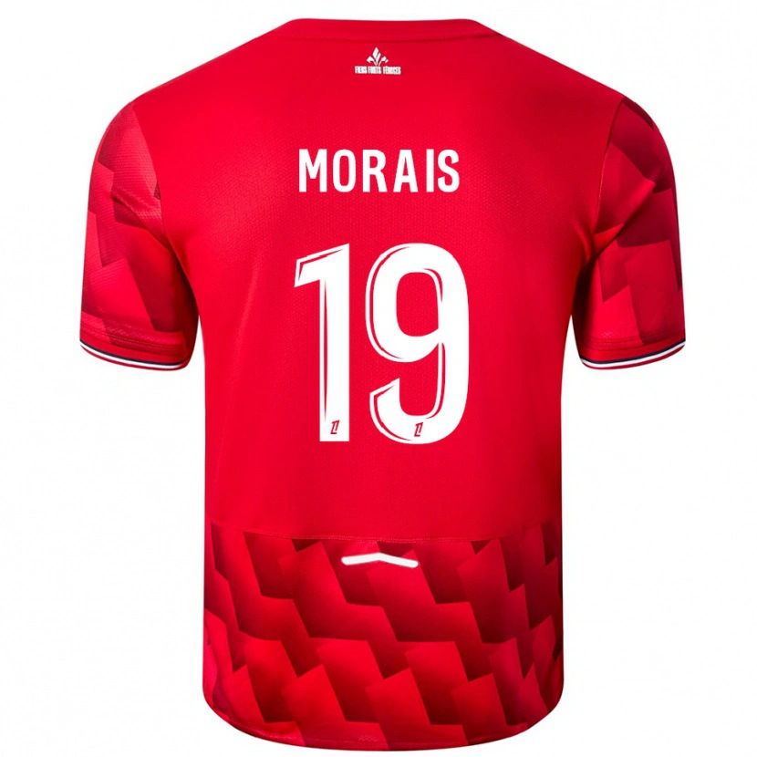 Danxen Heren Tiago Morais #19 Rood Wit Thuisshirt Thuistenue 2025/26 T-Shirt