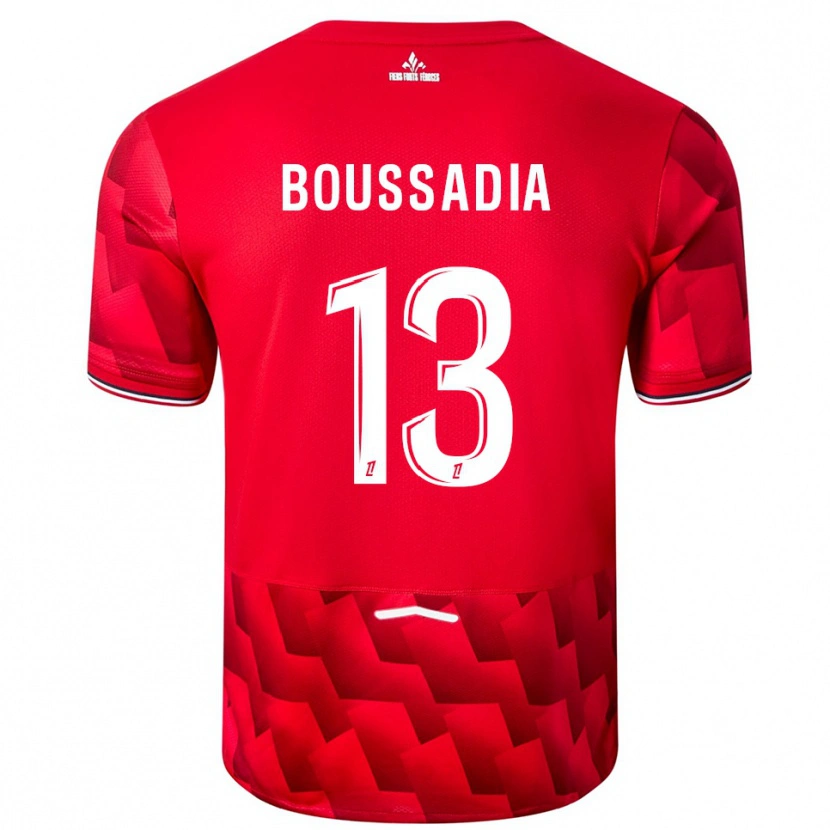 Danxen Heren Saad Boussadia #13 Rood Wit Thuisshirt Thuistenue 2025/26 T-Shirt