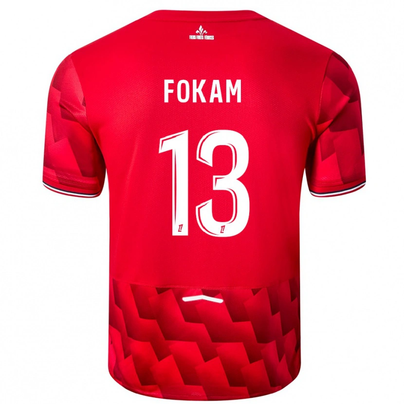 Danxen Heren Ulrich Fokam #13 Rood Wit Thuisshirt Thuistenue 2025/26 T-Shirt