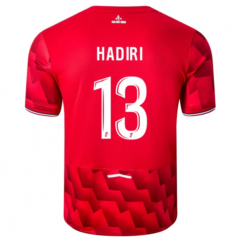 Danxen Heren Elias Hadiri #13 Rood Wit Thuisshirt Thuistenue 2025/26 T-Shirt