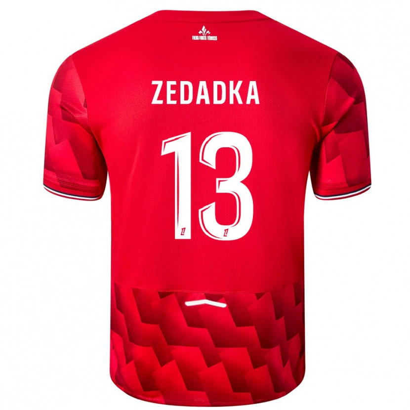 Danxen Heren Akim Zedadka #13 Rood Wit Thuisshirt Thuistenue 2025/26 T-Shirt