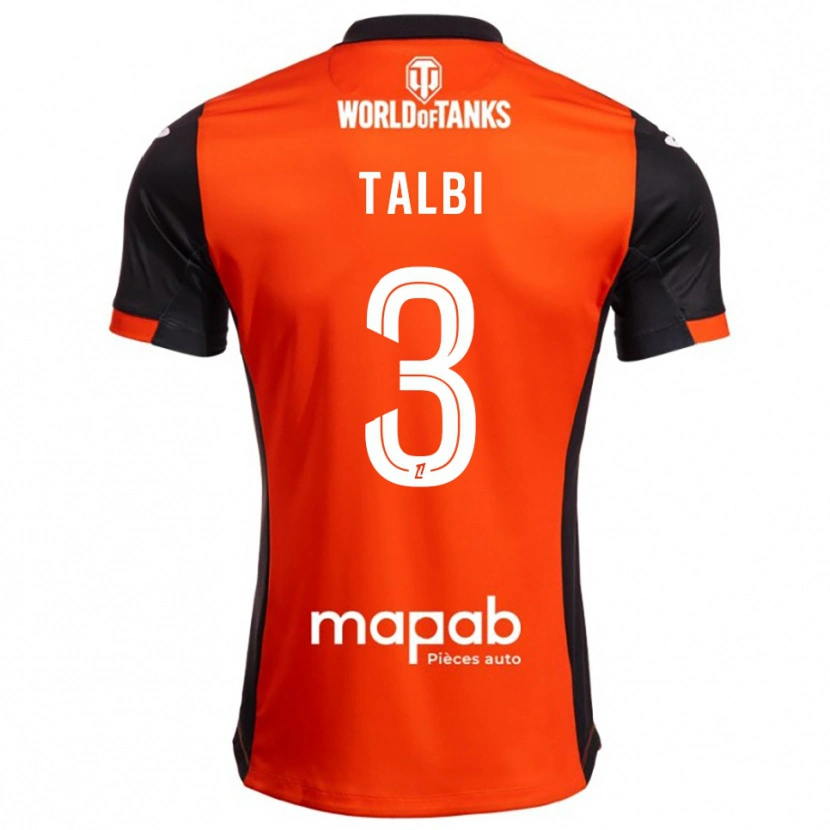 Danxen Heren Montassar Talbi #3 Zwart Oranje Thuisshirt Thuistenue 2025/26 T-Shirt