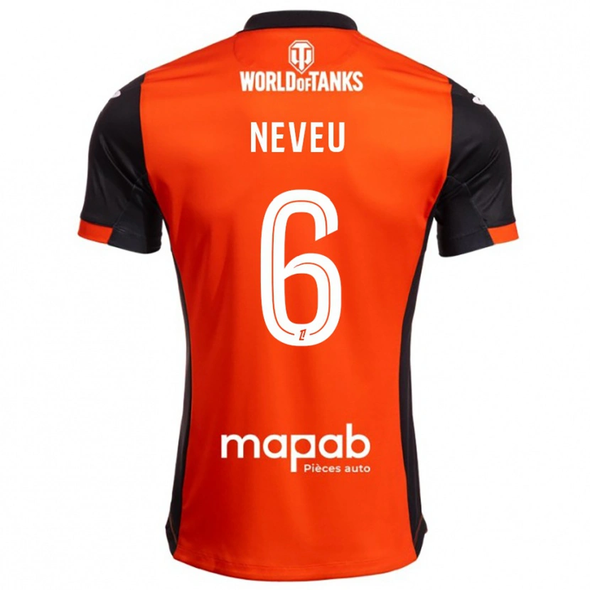 Danxen Heren Tom Neveu #6 Zwart Oranje Thuisshirt Thuistenue 2025/26 T-Shirt