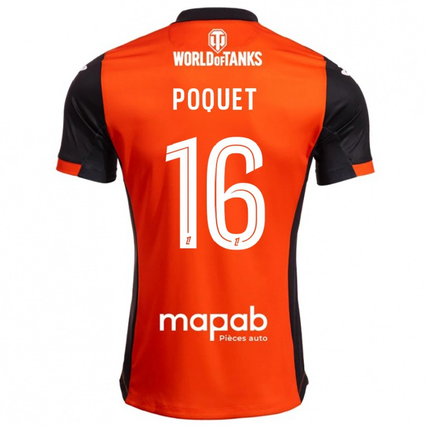 Danxen Heren Camille Poquet #16 Zwart Oranje Thuisshirt Thuistenue 2025/26 T-Shirt