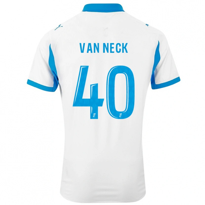 Danxen Heren Jelle Van Neck #40 Wit Hemelsblauw Thuisshirt Thuistenue 2025/26 T-Shirt